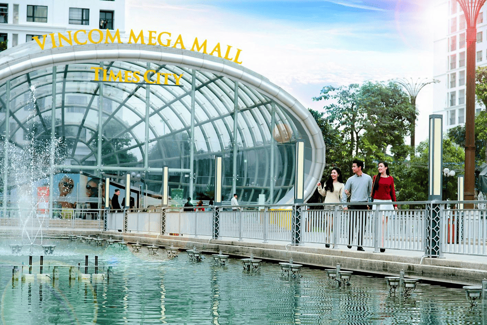 Vincom Mega Mall Times City is like a modern and magnificent miniature city, with unique architecture and cool green space (Source: Vin Group)